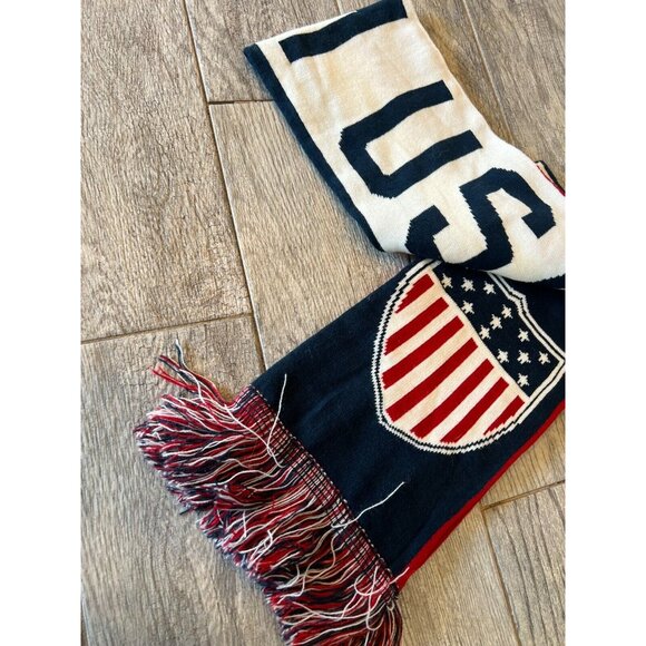 USA Olympic Team Knit Scarf US Apparel Adult Unisex Patriotic NWT Soccer OSFM - Picture 8 of 10